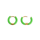Neon Green Huggie Hoops