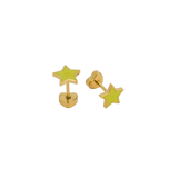 Neon Yellow Twinkle Studs